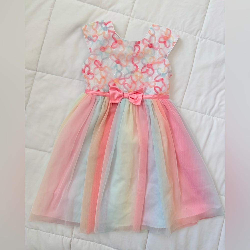Colorful Bow Accent Dress